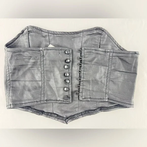 Edikted Black Faux Leather Corset Belt - Picture 3 of 7